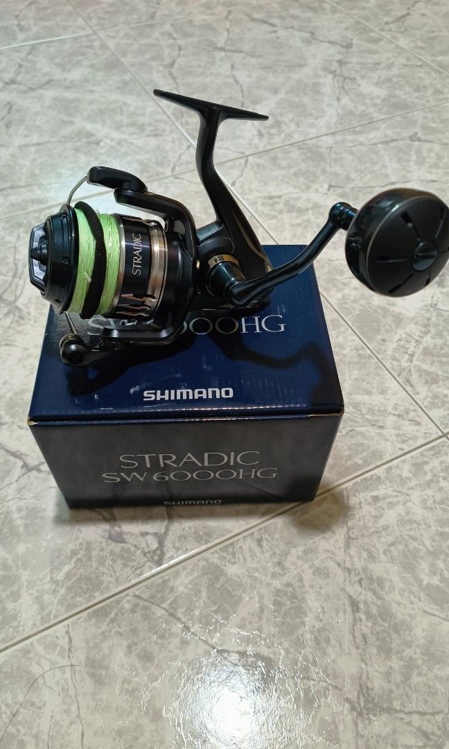 Moulinet Shimano Stradic SW 6000 HG - Moulinet De Spinning Ou Shore Fishing - Grande Capacité, Rapport De Récupération élevé