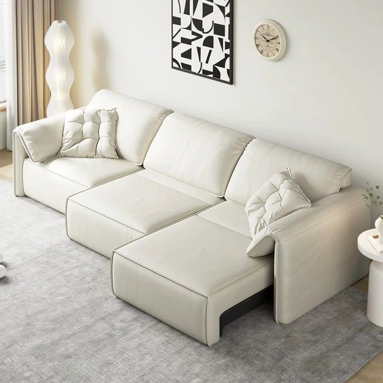 White Leather Single Sofa Bed Matttroy