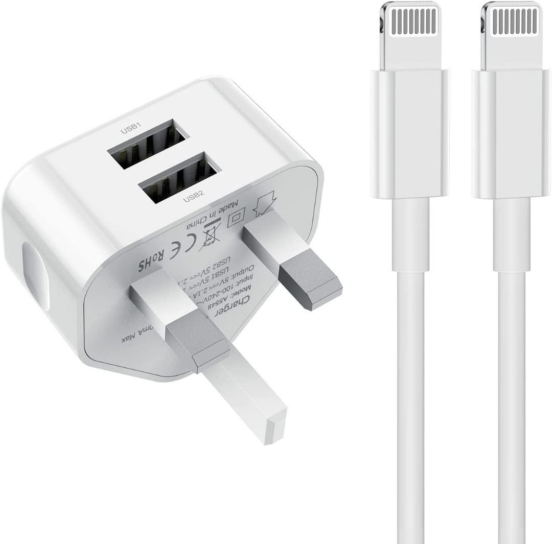 2Pack 1M iPhone Charger Cable [Apple MFi Certified] Lightning to