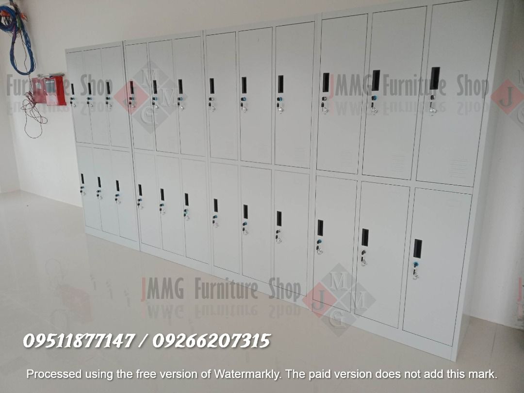 STEEL LOCKER CABINET 6 DOOR . OFFICE FURNITURE on Carousell