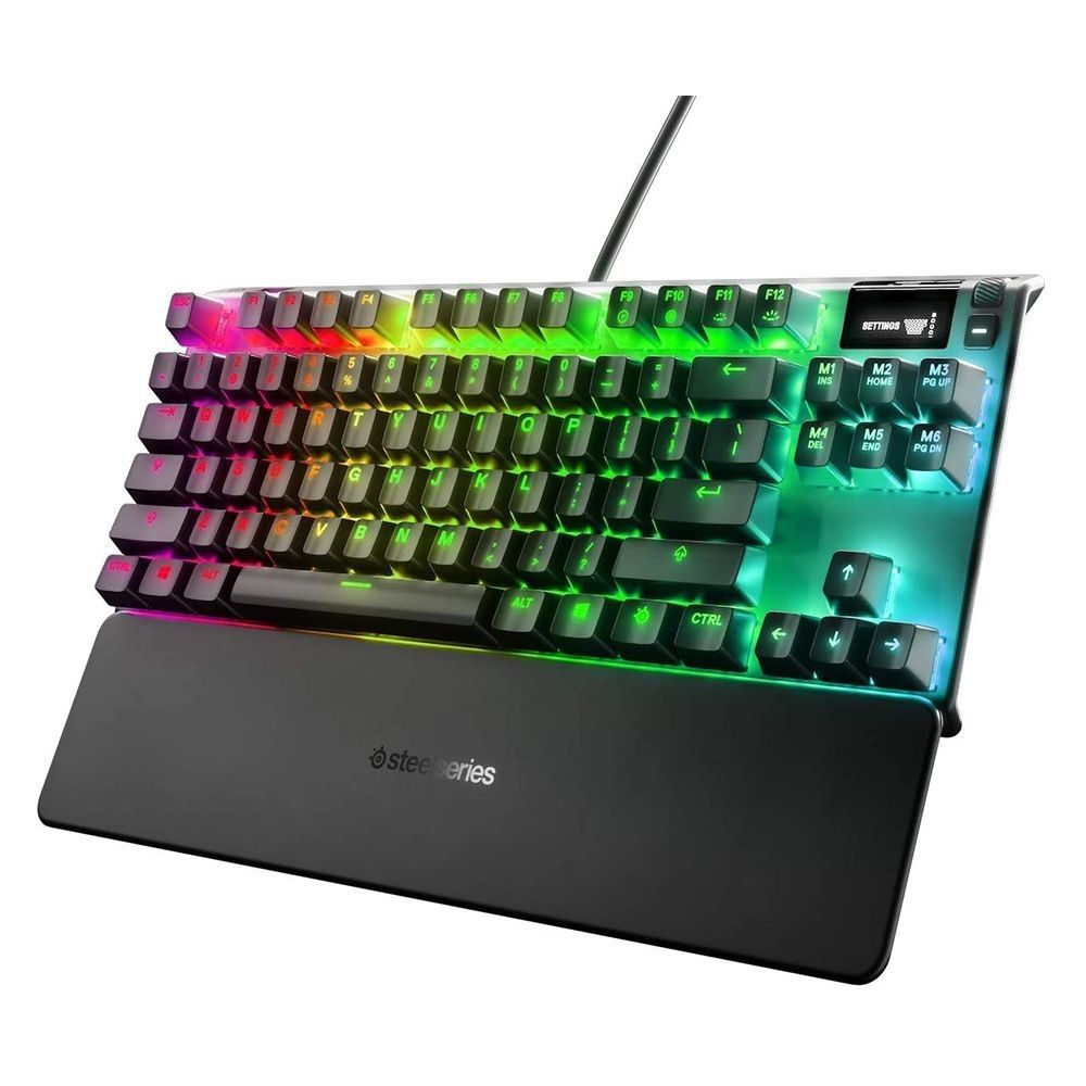 STEELSERIES APEX PRO TKL MECHANICAL GAMING KEYBOARD PC/MAC/XBOXONE/PS4 (Category: Computer Keyboard) located in San Juan City. Submitted by blueswitchpc (Listing ID 1235727840, Image 2). Description: STEELSERIES APEX PRO TKL MECHANICAL GAMING KEYBOARD PC/MAC/XBOXONE/PS4. APEX PRO TKL Adjustable Mechanical Switch Tenkeyless Gaming Keyboard Key Features ● FULLY CUSTOMIZABLE & STUPIDLY FAST with OmniPoint 2.0 Adjustable HyperMagnetic switches ● WORL