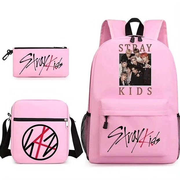 STRAY KIDS 스트레이 키즈 LOGO POUCH + SHOULDER SLING BAG + BACKPACK (7 ...