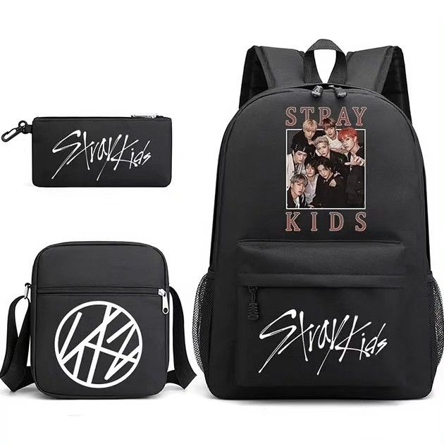 STRAY KIDS 스트레이 키즈 LOGO POUCH + SHOULDER SLING BAG + BACKPACK (7 ...