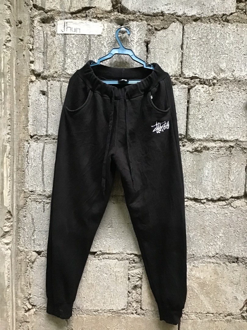 Stussy Jogger Pants - Embroidered logo on Carousell