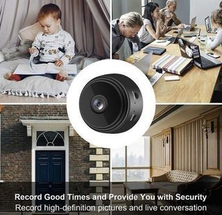 SUMATO Rechargeable 360 Hidden Camera Spy Security Protection Mini 1080p Camera CCTV Wifi Connect To Smartphone With Voice Microphone Speaker
