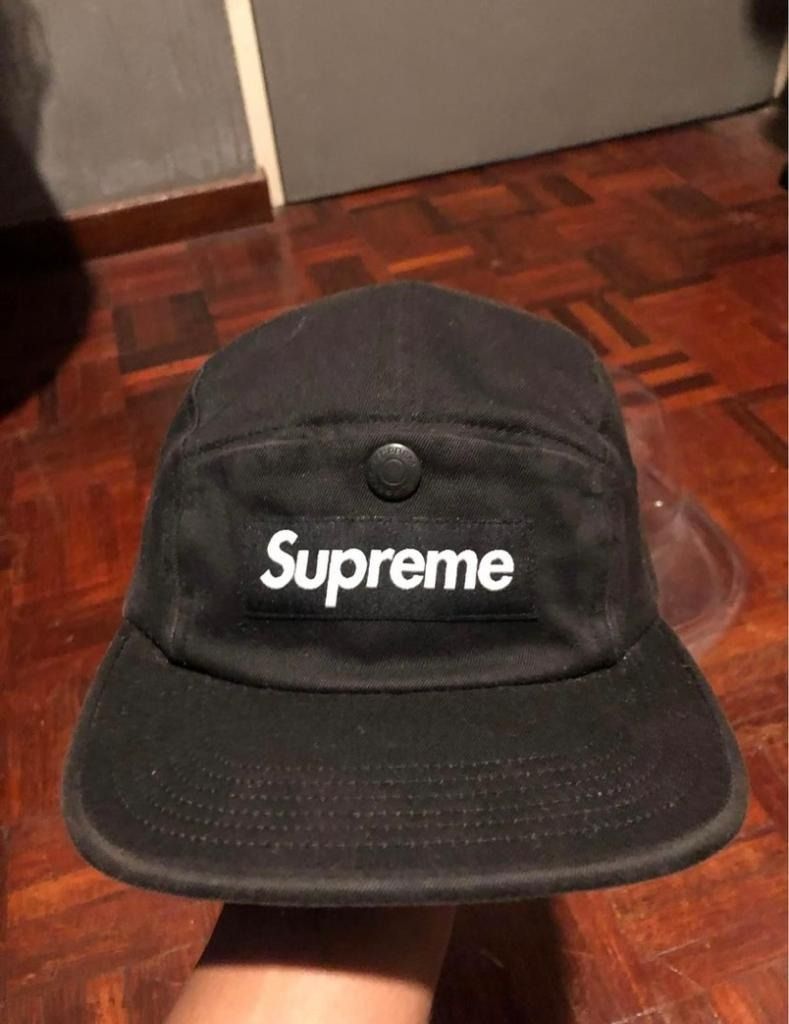 Snap button pocket camp cap cheap
