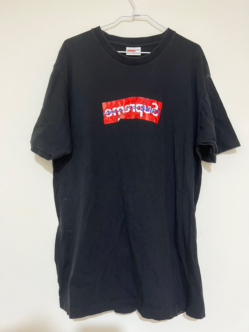 Supreme X CDG box logo tee, 他的時尚, 上身及套裝, T恤和Polo衫在