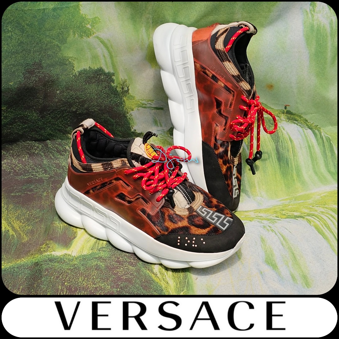Versace, Shoes, Versace Chain Reaction Red Cheetah