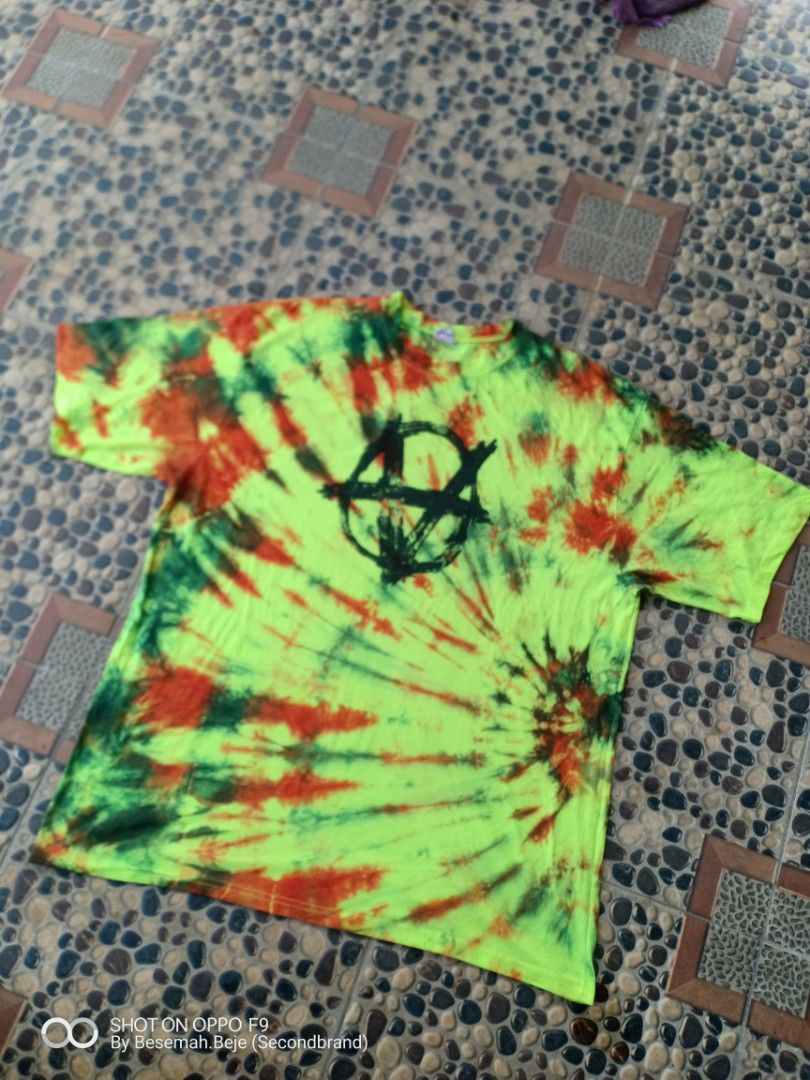 T shirt Vetement anarchy tie dye kaos tie dye Fesyen Pria