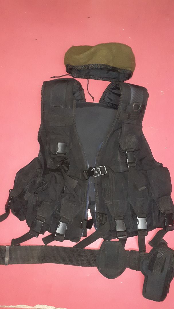 Tactical black Vest set /Pistol Holster Dessert on Carousell