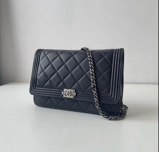 Tas Chanel Boy WOC #20 Black Lambskin SHW