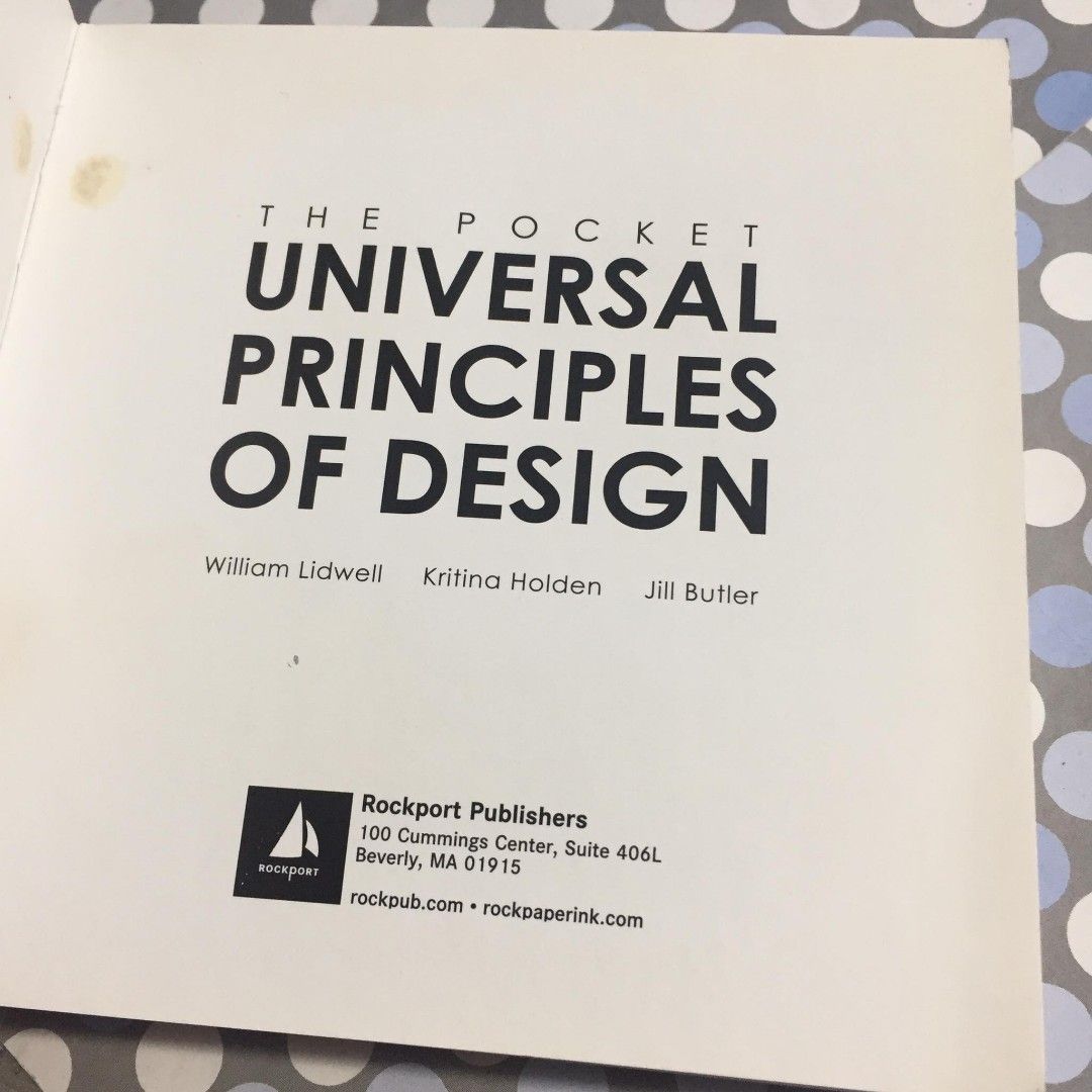 The pocket universal principles of design on carousell