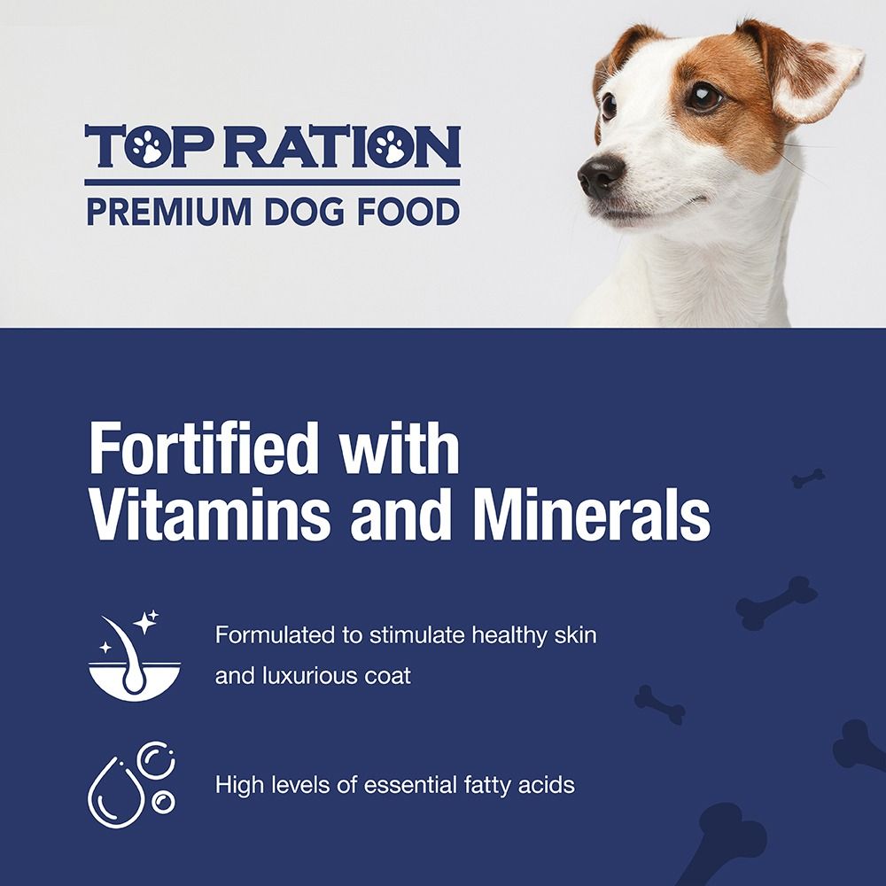 Top Ration Premium Dog Dry Food for Adult Dog Puppy All Life Stages ...