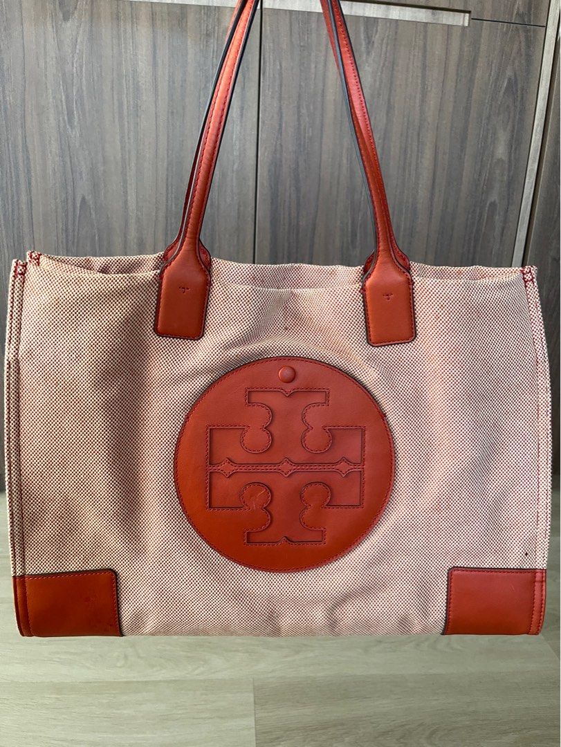 Tory burch ella metallic canvas tote 2025