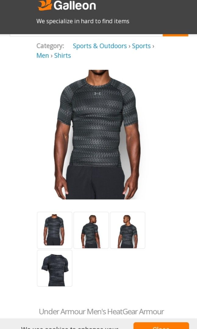 Under Armour Mens Heat Gear (Category: Activewear) located in Iloilo. Submitted by jdeah (Listing ID 1235783101, Image 1). Description: like new. very good contidion size small lp 900.