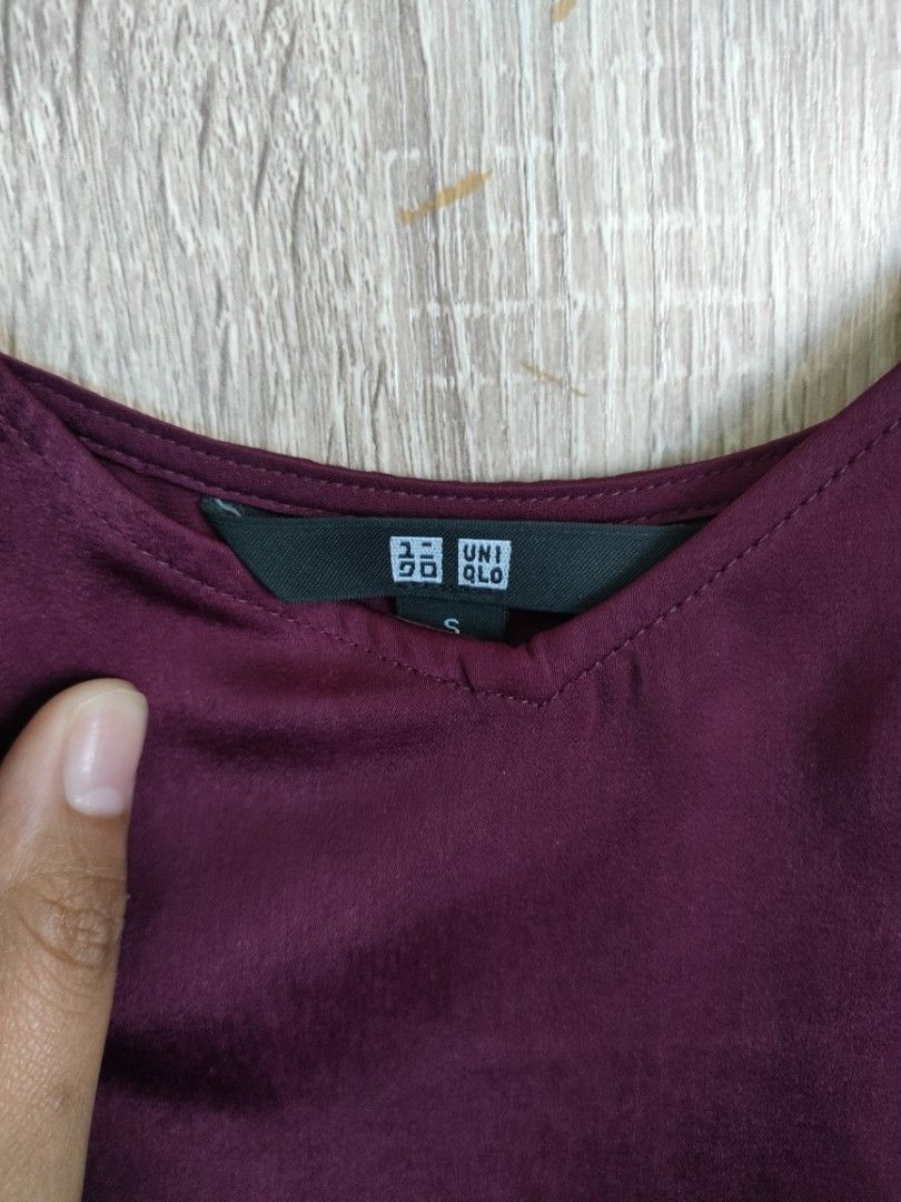 Uniqlo Silk Slip Dress on Carousell
