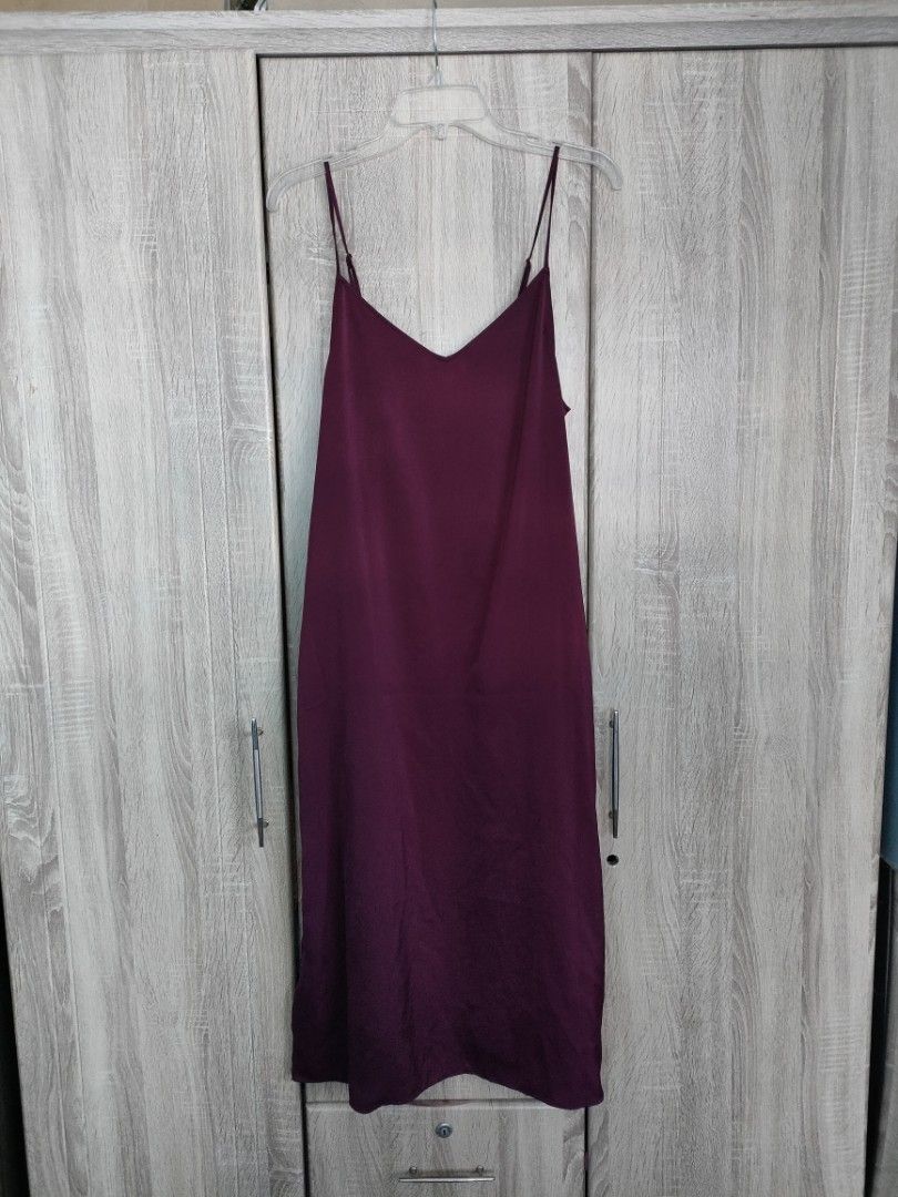 Uniqlo Silk Slip Dress on Carousell