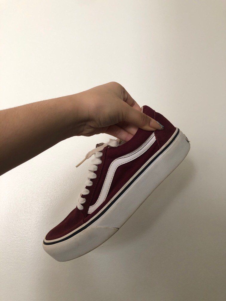 Burgundy vans platform sales