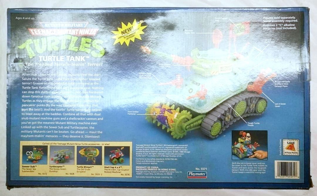 Vintage 1991 Playmates TMNT Teenage Mutant Ninja Turtles Turtle Tank on ...