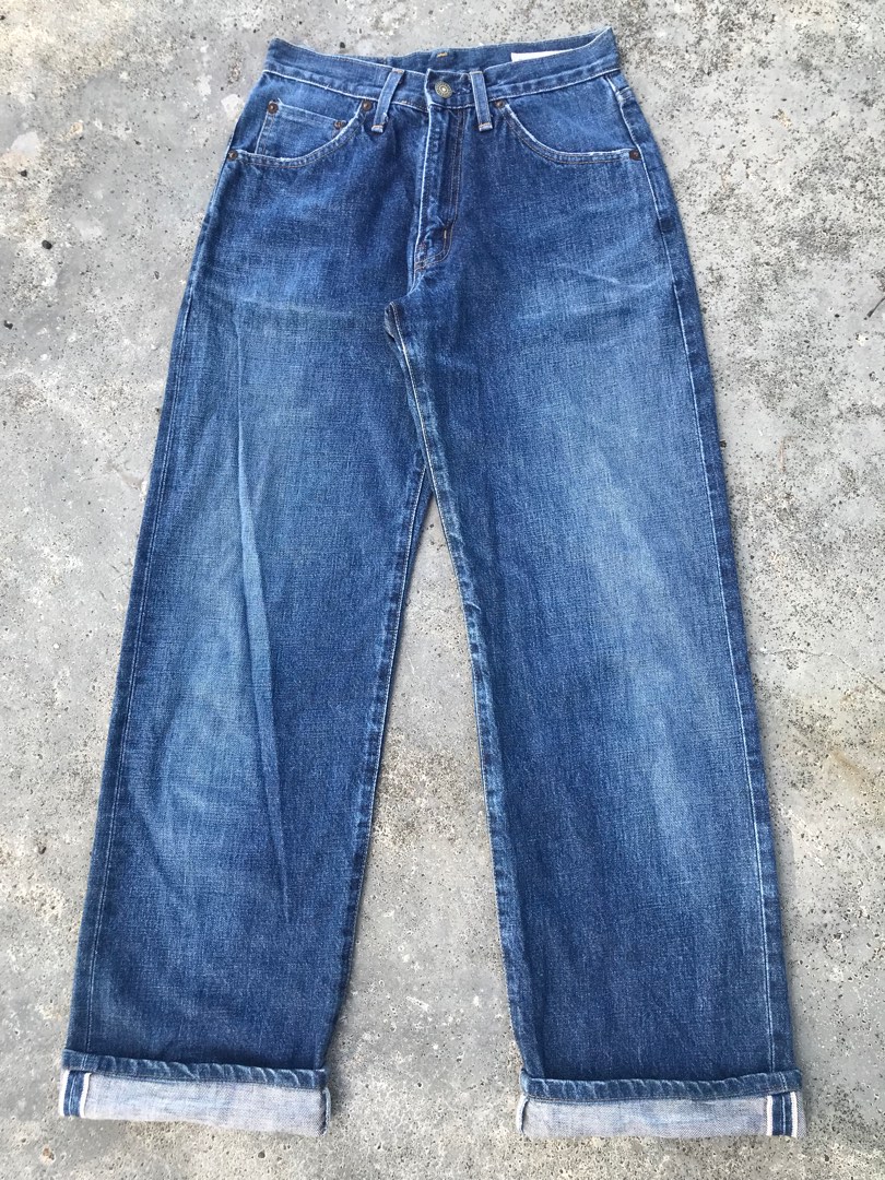 Vintage BRAPPERS Selvedge Jeans BAGGY for Ladies Waist 26 Authentic