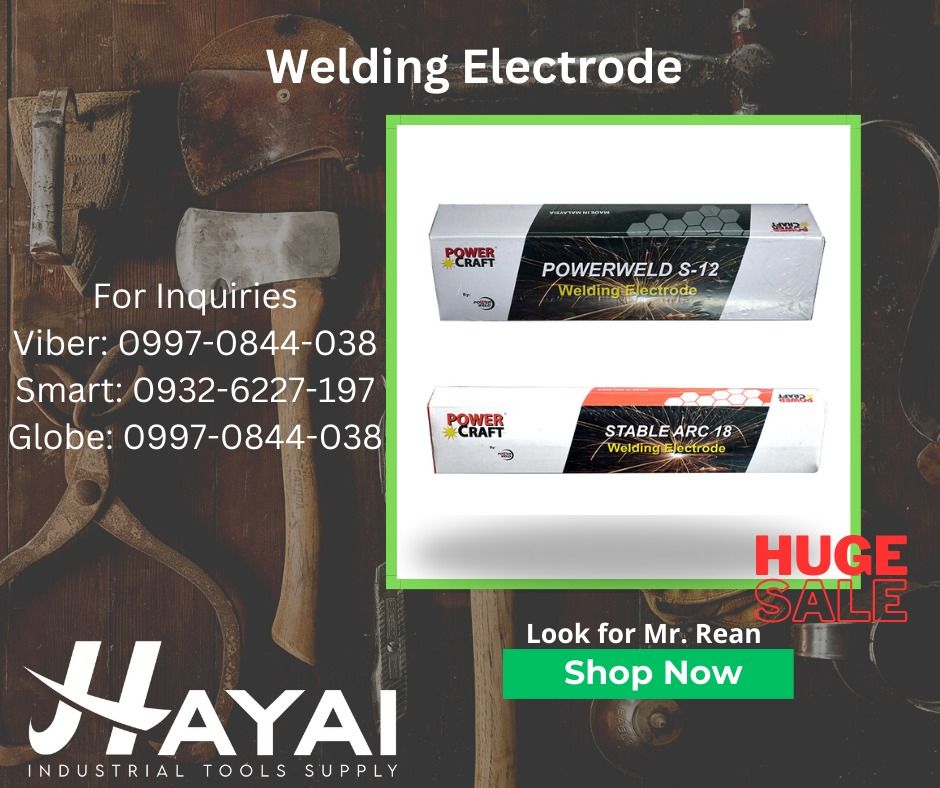 Welding Electrode (Category: Industrial Equipment) located in Manila. Submitted by 09970844038rean.hayai (Listing ID 1235745259, Image 1). Description: Welding Electrode Brand: Powercraft Carbon Steel 2.6 x 300mm Price: 3,100.00 we have more sizes, contact us for more information. For Inquiries Globe:📞☎@0-9-9-7-0-8-4-4-0-3-8 Smart:📞☎@0-9-3-2-6-2-7-7-1-9-7 Viber:📞☎@0-9-9-7-0-8-4-4-0-3-8 Whatsapp:📞☎@0-9-9-7-0-8-4-4-0-3-8 Wechat:📞☎@0-9-9-7-0-8-