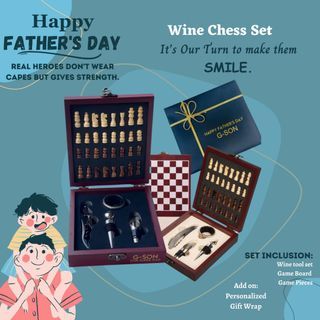 Wine box gift set Groomsman Personalized Wine Tools Opener cork opener chess wine stopper Father Day