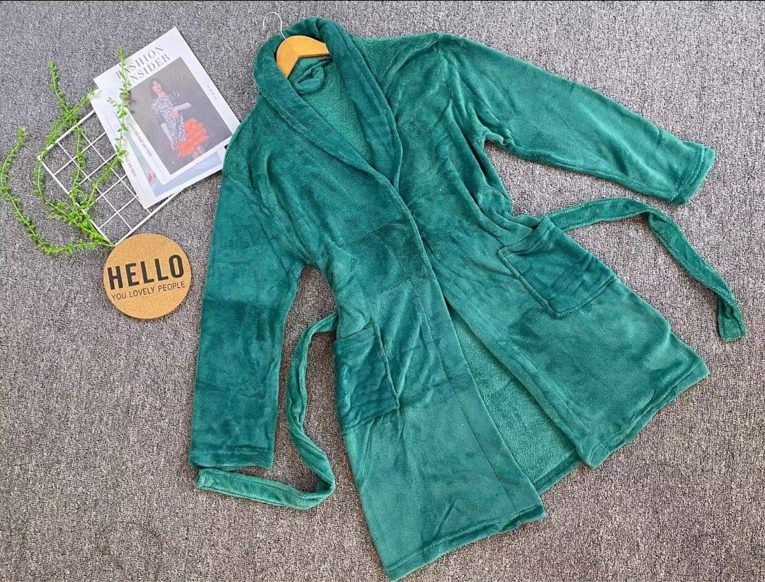 Women Bathrobe Fur Thick (Category: Coats, Jackets and Outerwear) located in Cavite. Submitted by dmprelovedclothes (Listing ID 1235784344, Image 1). Description: No when worn (never used) Fit to Medium- Large ( free size) Pwedeng pang gift Comfy and good to wear after bathe or during cold weather. Available color: Green and Blue only DM for more photos and inquiries..