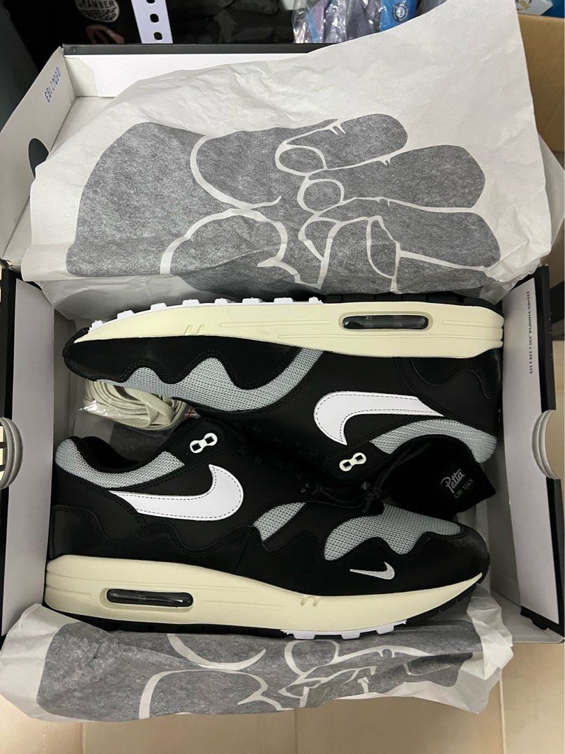 WTS Patta Nike Air Max 1 Black US11.5 Men s Fashion Footwear