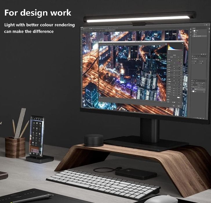 Xiaomi Mi Computer Monitor Light Bar (Item Code 523) (Category: Other Accessories) located in Marikina City. Submitted by skowshop (Listing ID 1235857122, Image 3). Description: Style Modern Brand Xiaomi Color Black Product Dimensions 1"D x 0.67"W x 0.67"H Special Feature No screen reflection, Magnetic rotation, 2.4-GHz wireless remote control, Doesn't take up space Metal bodyNo screen reflection, Magnetic rotation, 2.4-GHz wireless remote contro