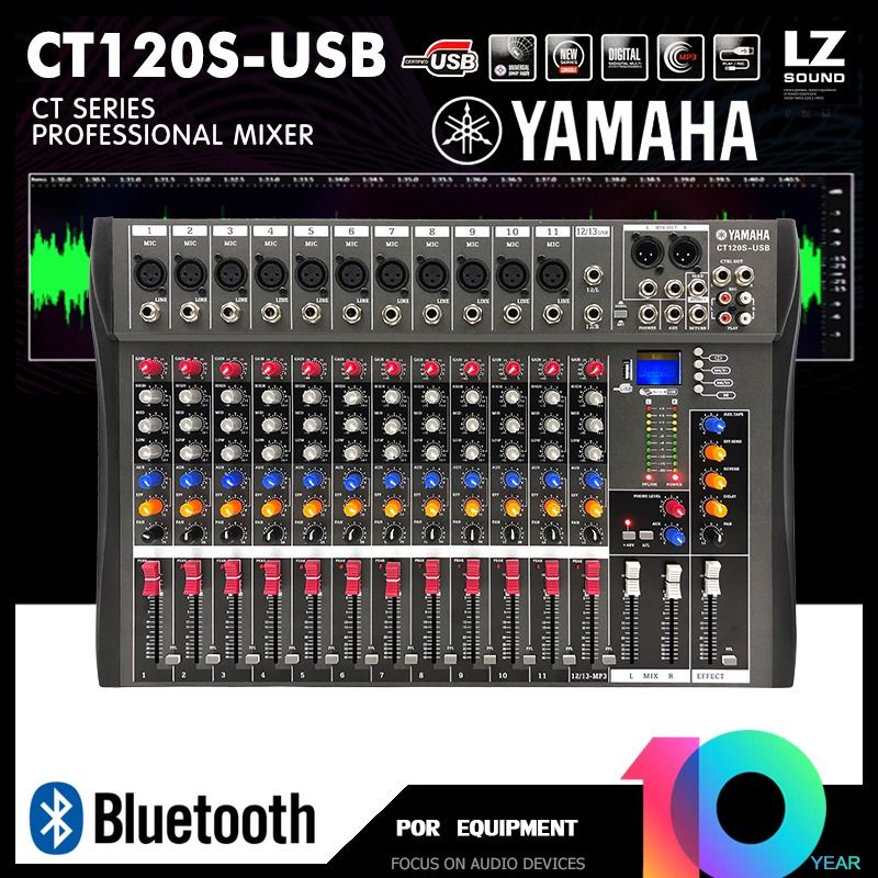 YAMAHA mixer audio CT120S 12 channel Bluetooth sound interface for