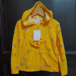 YELLOW FLORAL HOODIE BY BTWEEN SIZE 4T