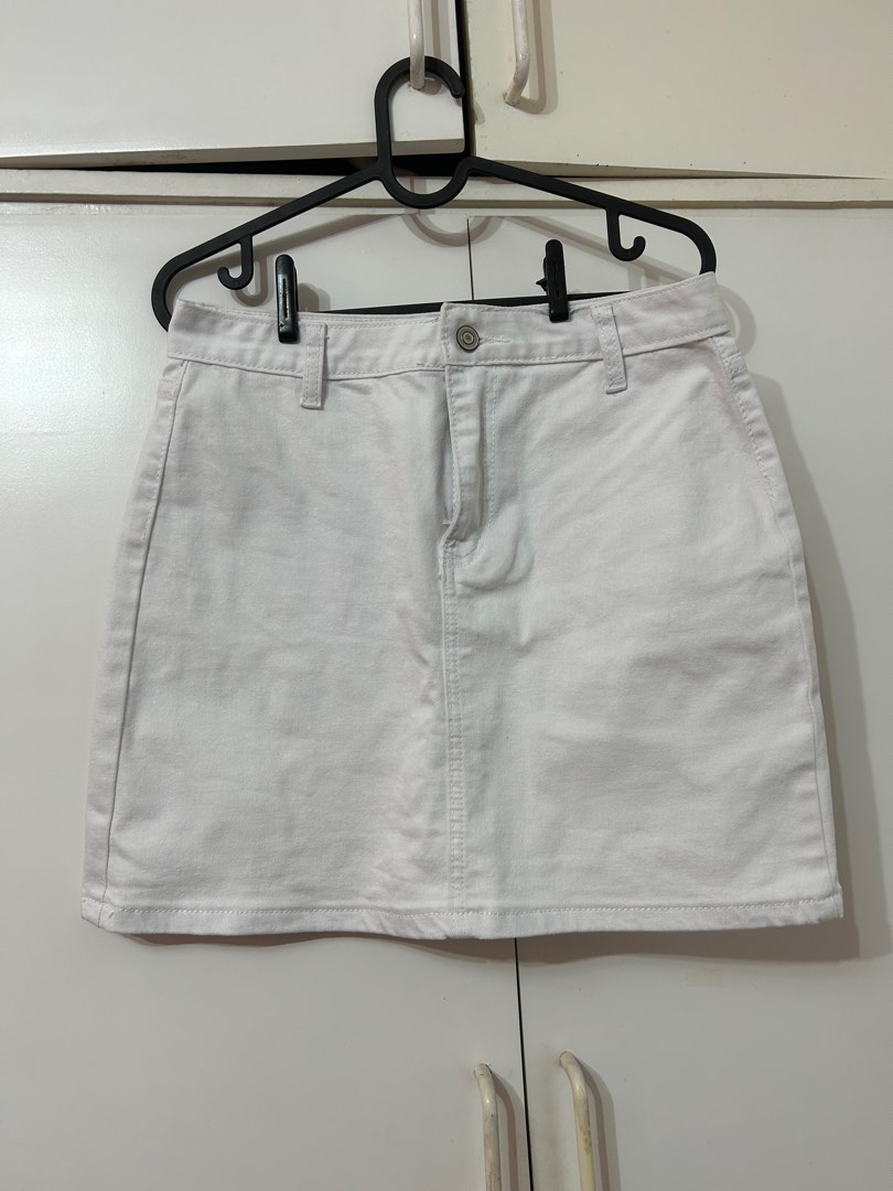 Zalora White Denim Skirt on Carousell
