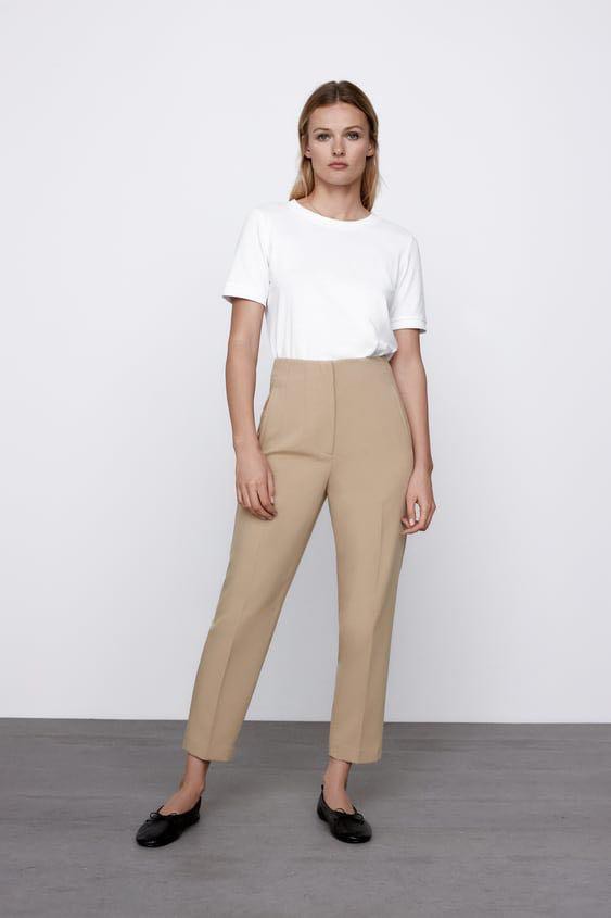 Zara High Waisted Pants (Brown), Women's Fashion, Bottoms, Other