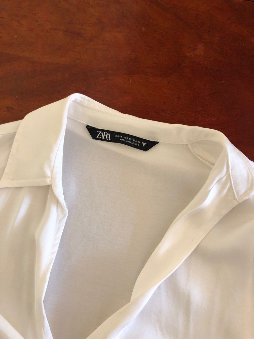 Zara Long Sleeve Satin Wrap Top (Category: Shirts) located in Paranaque City. Submitted by ttatiana (Listing ID 1235712843, Image 2). Description: Super nice Tie around top.