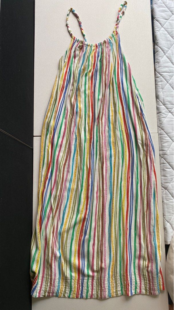 Rainbow linen dress top