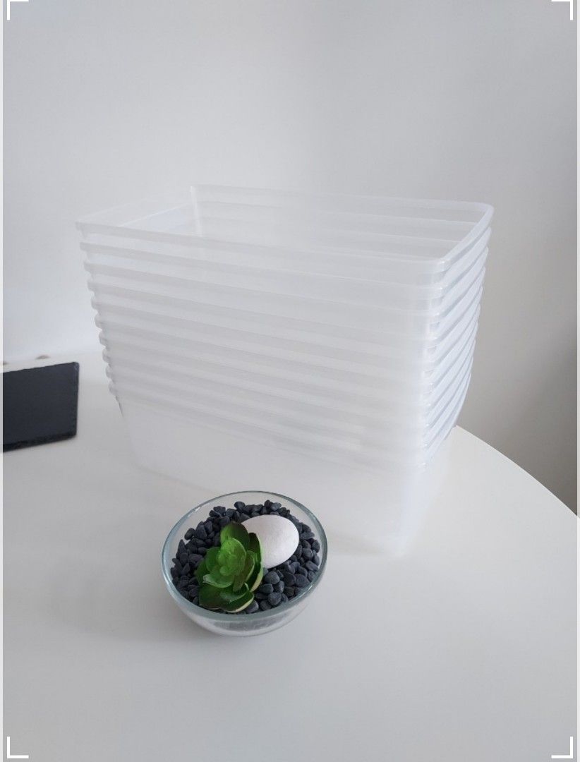 10× Daiso Stackable Storage Boxes, Furniture & Home Living, Home ...