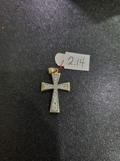 14k italian gold cross pendant