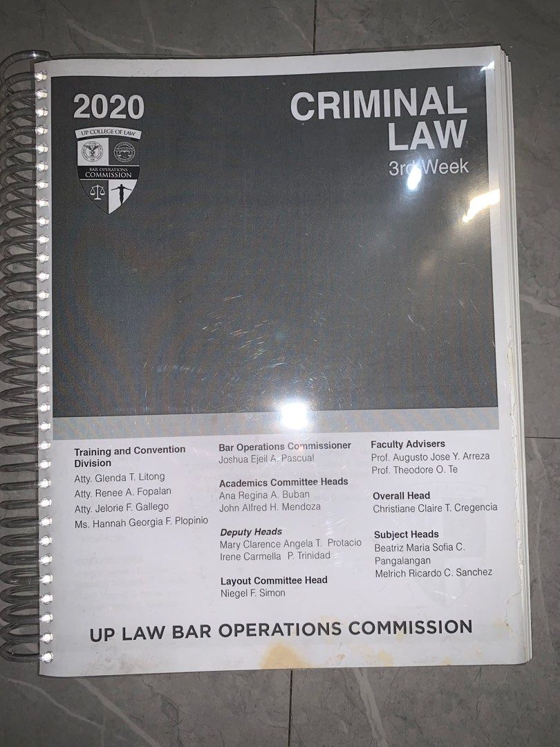 2020 UP Law Bar Review Materials, Hobbies & Toys, Books & Magazines