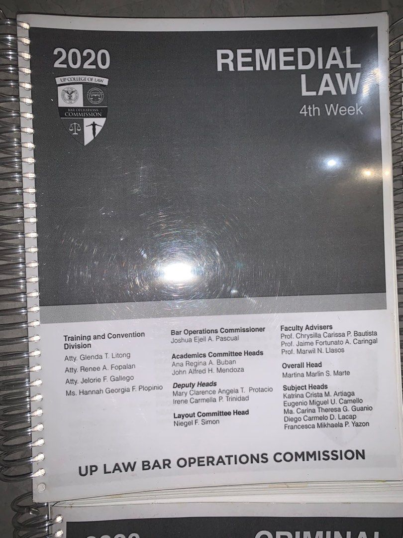 2020 UP Law Bar Review Materials, Hobbies & Toys, Books & Magazines