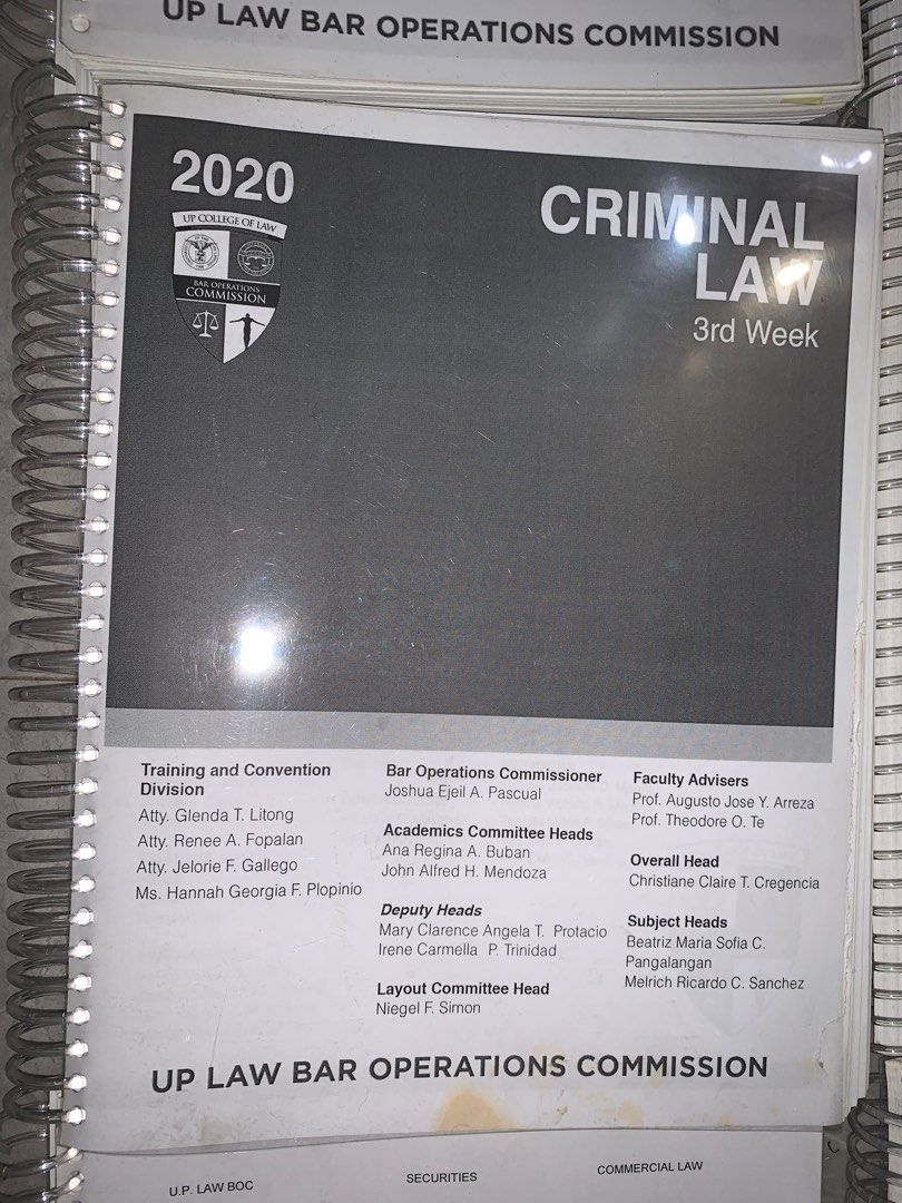 2020 UP Law Bar Review Materials, Hobbies & Toys, Books & Magazines