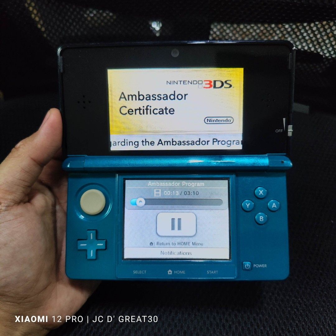 Ambassador 3ds regular with ambassador certificate (RARE) Video Gaming