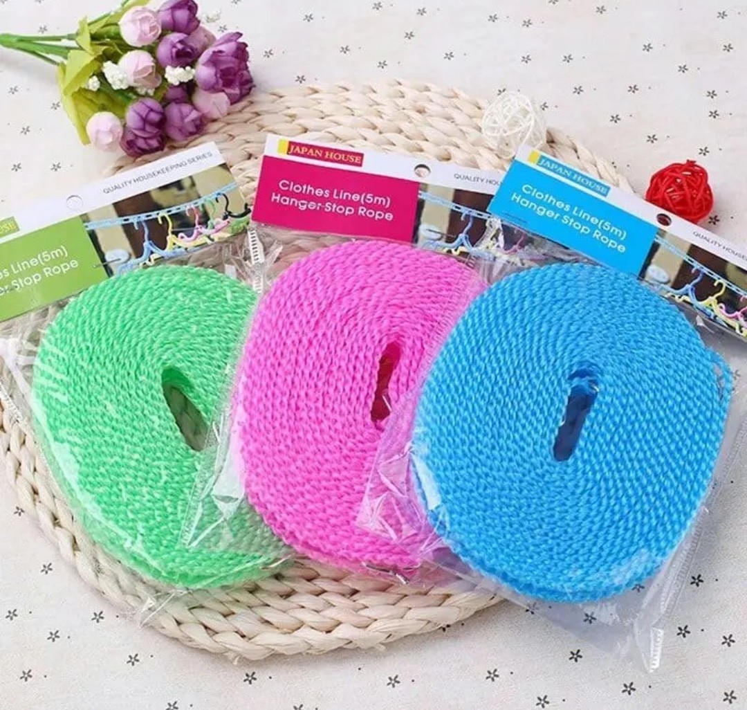 5M Portable Clothesline Outdoor Laundry Hangers Rope Washing Line on ...