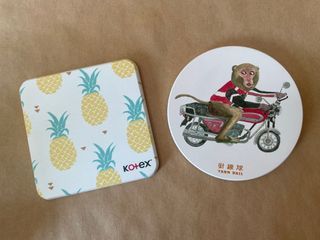 鳳梨硅藻土杯墊 / 猴子陶瓷吸水杯墊 / 一個40元