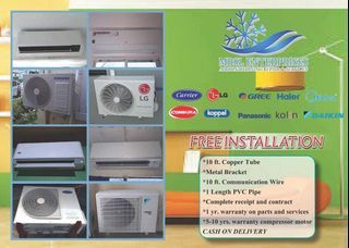 🌟 AFFORDABLE PRICE AND "FREE INSTALLATION"BRANDNEW AIRCON INVERTER SPLIT TYPE
