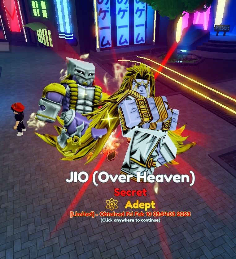 Full SSS Dio/Jio Over Heaven Anime Adventures, Video Gaming, Gaming  Accessories, In-Game Products on Carousell