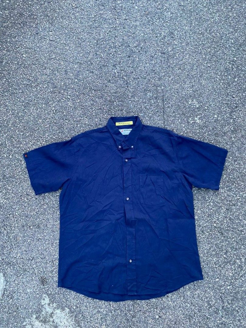 Aramark workwear shirt material sama macam dickies, Men's Fashion, Tops
