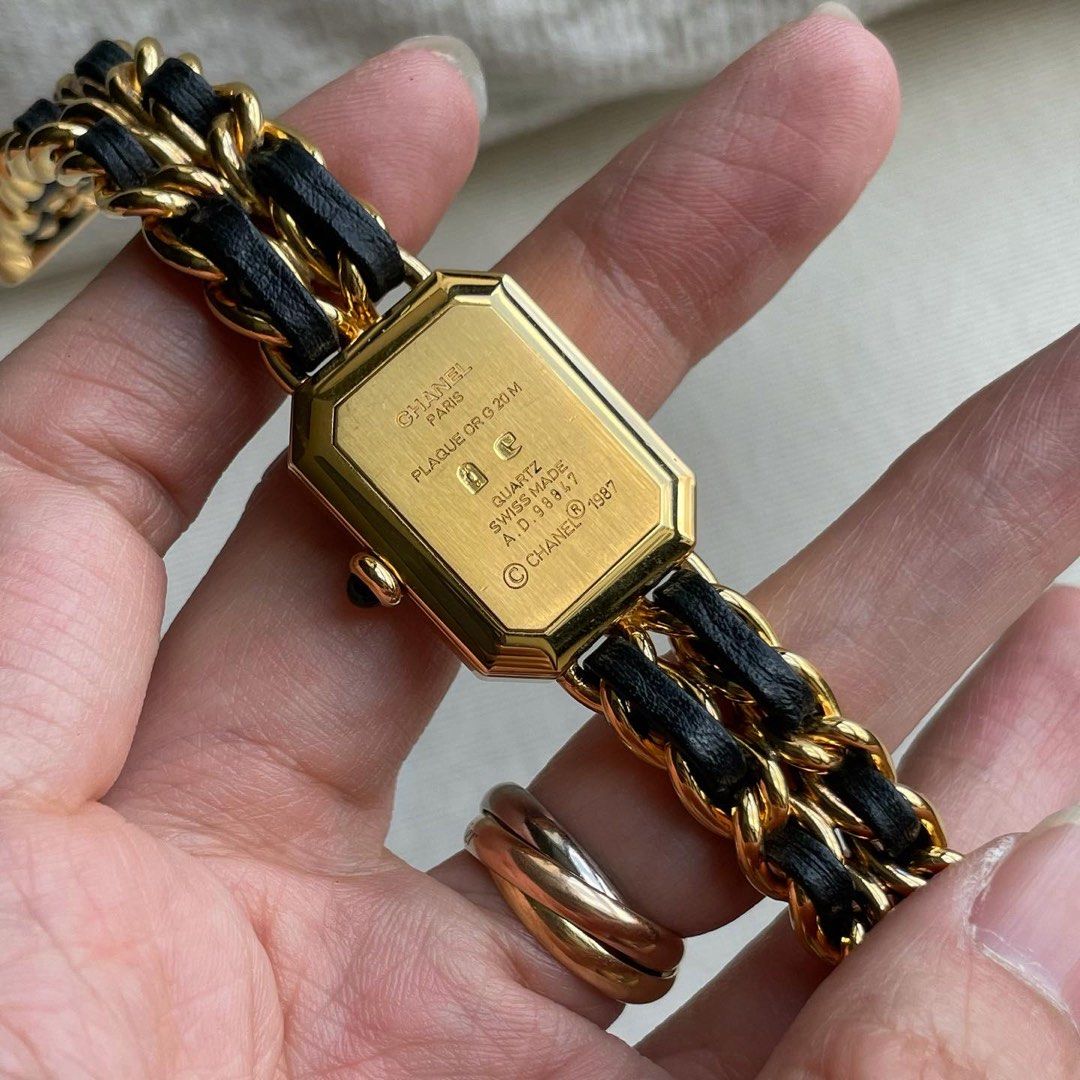 AUTHENTIC CHANEL Vintage Size L Premiere Watch 24k Gold Hardware Luxury Watches on Carousell