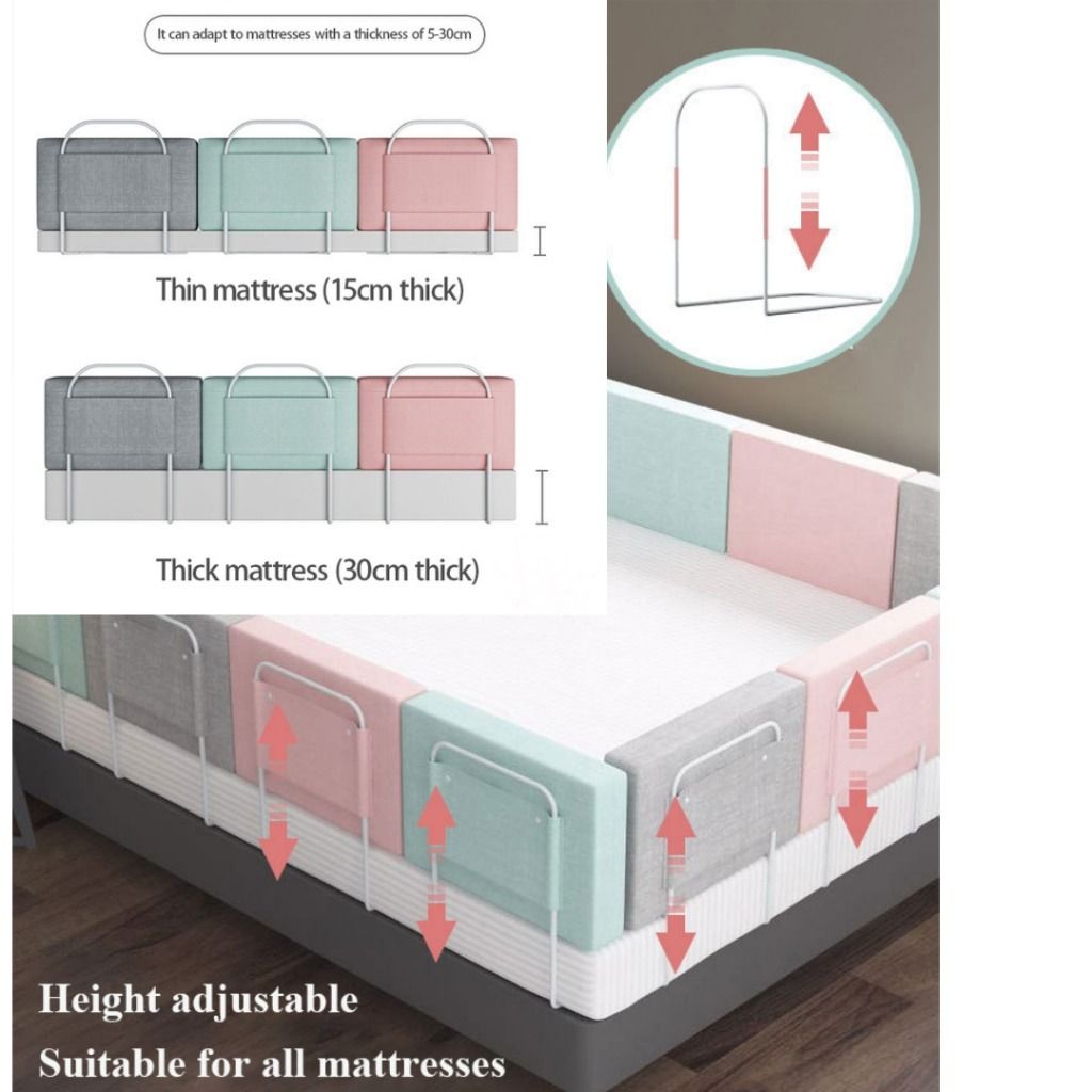 Baby Bed Rail Bed Guard Baby Bumper Rail Safety Fence Baby Barrier