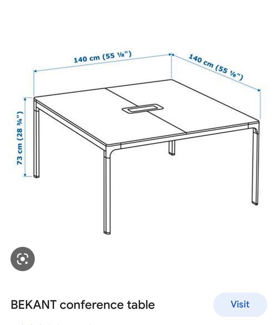 BEKANT CONFERENCE TABLE IKEA NEWLY USED NO DAMGE WORKING TABLE