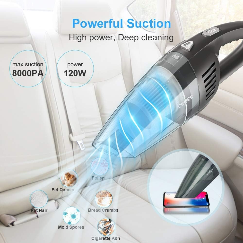bidet Handheld Vacuum Cleaner Cordless, 8000Pa 120W Powerful Suction